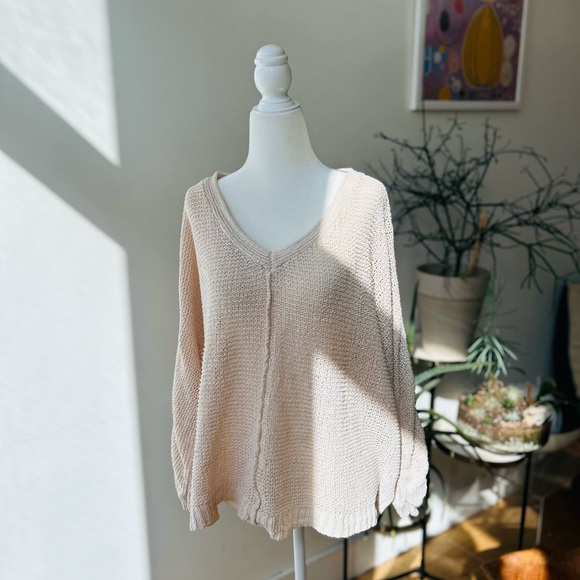 Free People oversize cotton sweater, L-M - Picture 2 of 10